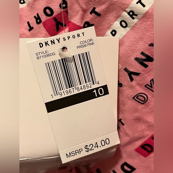 DKNY Shorts Women’s Sport Pink Printed Bike Size 10 - Picture 3 of 3